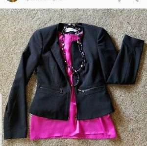 Black peplum blazer